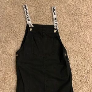 Black overall dress!